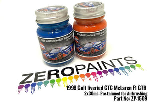 Zero Paints ZP-1509 - Kit de peinture McLaren F1 GTR GTC aux couleurs Gulf de 1996 (2 x 30 ml) – Bild 2
