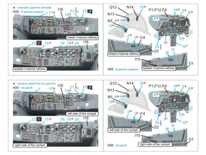 Intérieur imprimé en 3D et coloré sur papier décalcomanie Quinta Studio QDS-48586 A-10A Warthog (GWH) (petite version) 1/48 – immagine 12