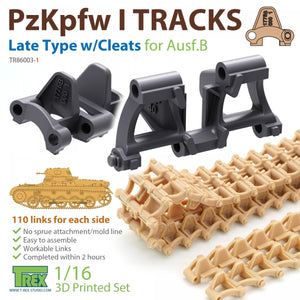 T-Rex Studio TR86003-2 PzKpfw I Chenilles Type tardif avec taquets pour Ausf.B 1/16