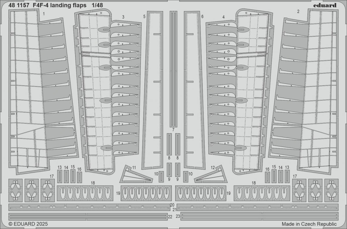 Volets d'atterrissage Eduard 481157 F4F-4 Academy 1/48