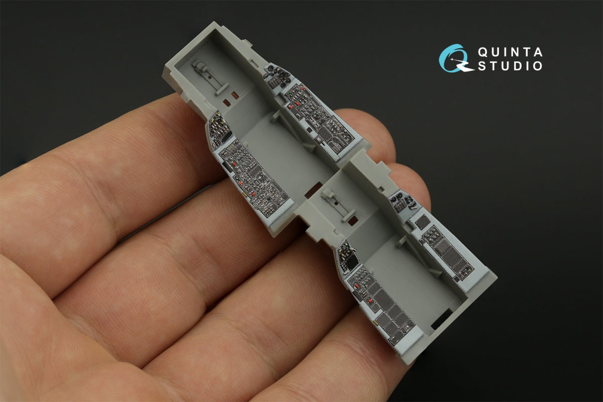 Intérieur imprimé en 3D et coloré pour le F-16D Block 40 de Quinta Studio (outil Kinetic 2022) (petite version) à l&amp;#39;échelle 1/48 – immagine 9