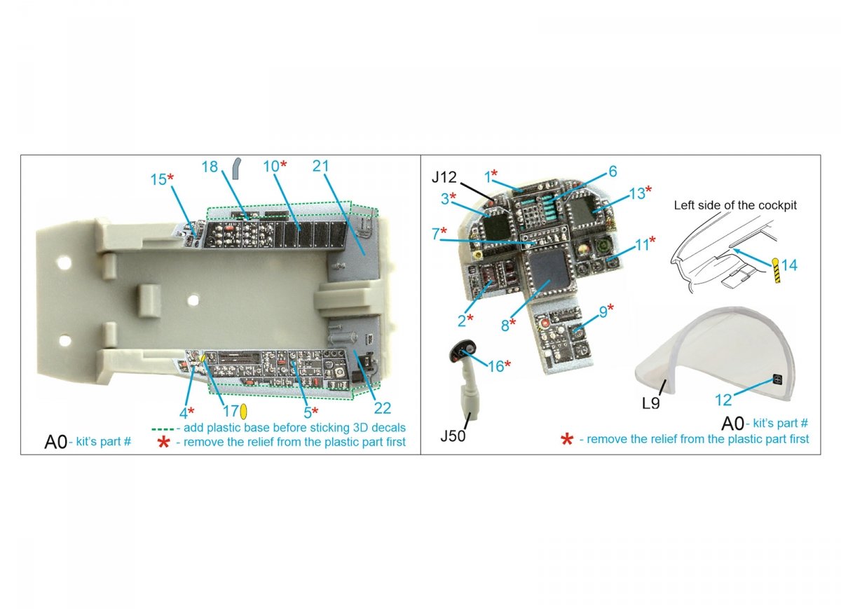 Intérieur imprimé en 3D et coloré sur papier décalcomanie Quinta Studio QDS-48279 F/A-18C (version initiale) (petite version) 1/48 – image 2