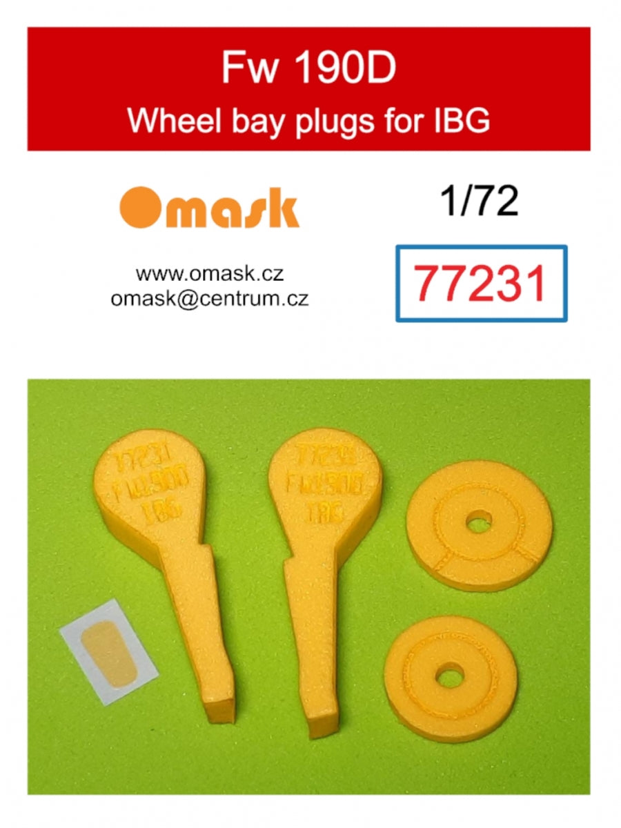 Omask 77231 Bouchons de puits de train d&amp;#39;atterrissage pour Fw 190D (pour IBG) 1/72