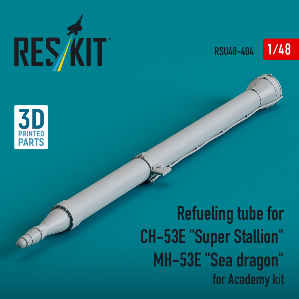 Tube de ravitaillement RESKIT RSU48-0404 pour CH-53E « Super Stallion » et MH-53E « Sea Dragon » pour maquette Academy (impression 3D) au 1/48