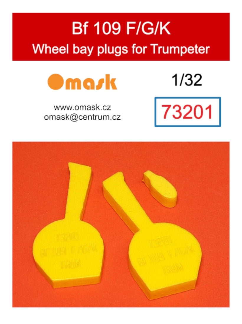 Omask 73201 Bouchons de puits de train d'atterrissage pour Bf 109 F/G/K (pour Trumpeter) 1/32