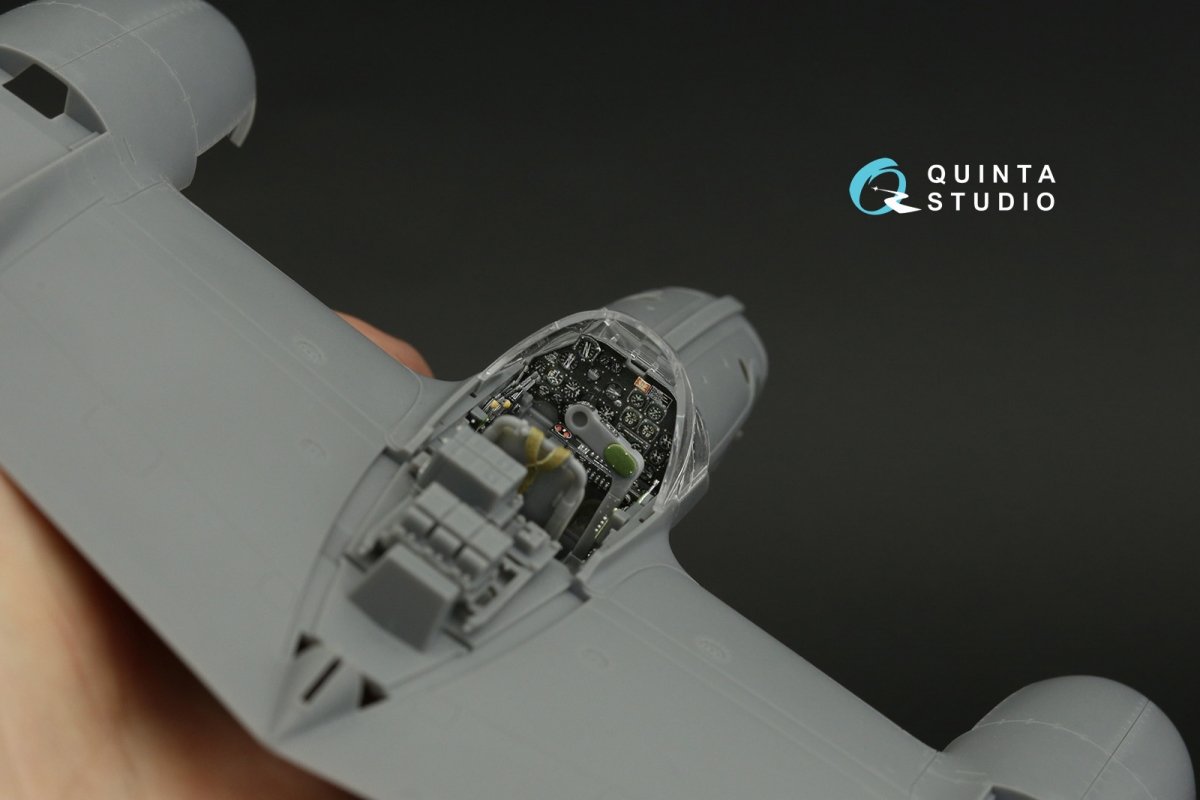 Intérieur imprimé en 3D et coloré sur papier décalcomanie Quinta Studio QD48327 P-38J (Tamiya) 1/48 – image 8
