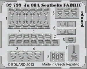 Ceintures de sécurité Eduard 32799 Ju 88A en tissu, échelle 1/32 Revell – image 2