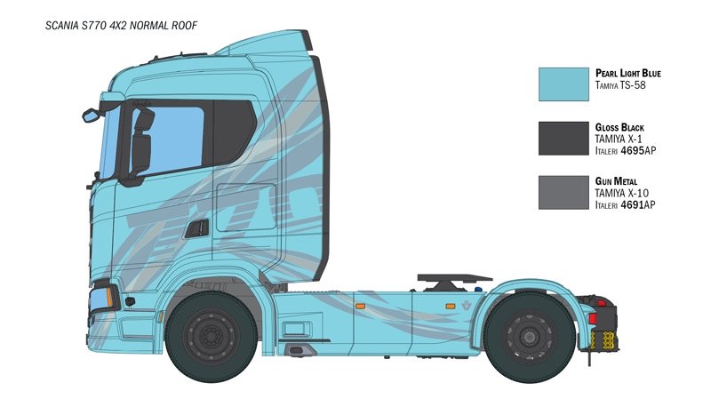 Italeri 3961 Scania S770 4x2 Toit normal - ÉDITION LIMITÉE 1/24 – immagine 3