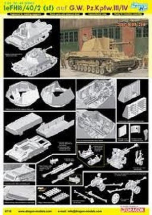 Dragon 6710 leFH18/40/2 (sf) auf GW Pz.Kpfw.III/IV (1/35) – immagine 2