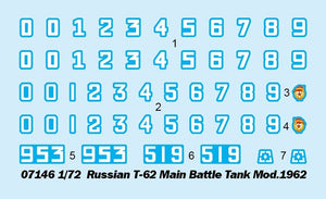 Trumpeter 07146 Char de combat principal russe T-62 Mod.1962 1/72 – immagine 3