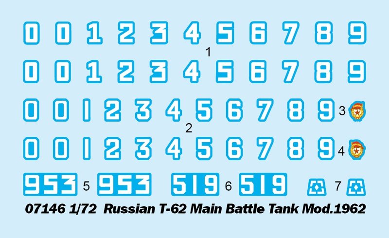 Trumpeter 07146 Char de combat principal russe T-62 Mod.1962 1/72 – immagine 3