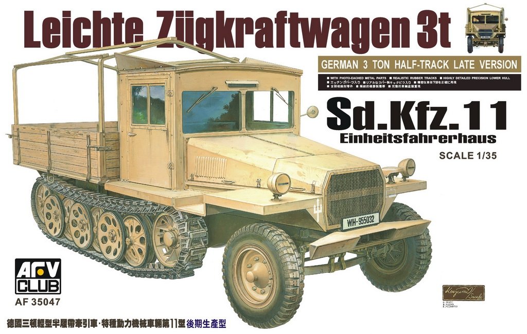 AFV Club 35047 Sd.Kfz.11 3 tonnes Half Track Version tardive (1/35)