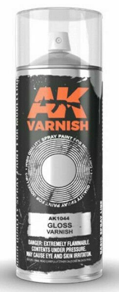 AK Interactive AK1044 Vernis brillant de haute qualité en spray 400 ml.