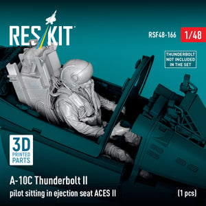RESKIT RSF48-0166 A-10C Thunderbolt II pilot sitting in ejection seat ACES II (1 pcs) (3D Printed) 1/48