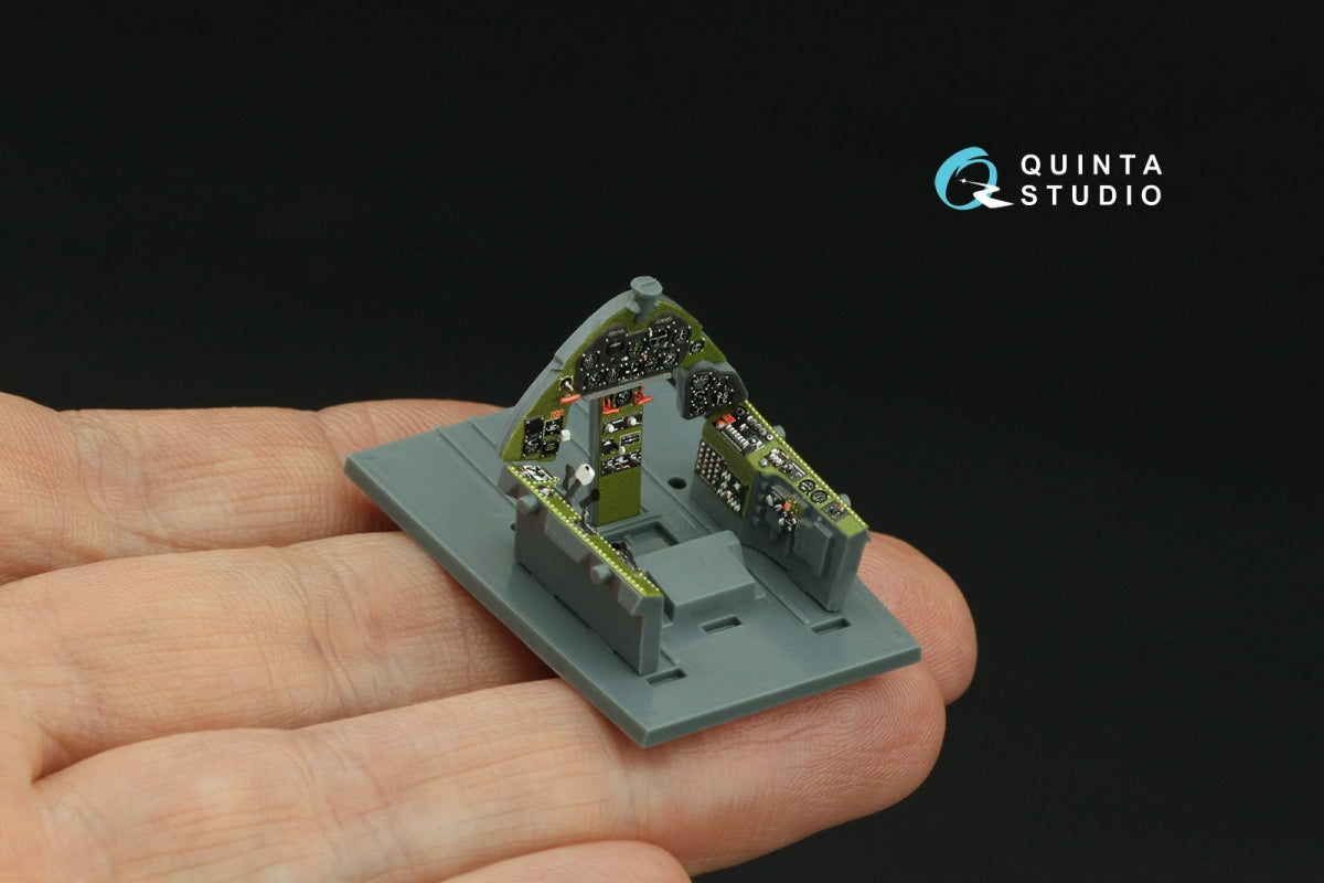 Intérieur imprimé en 3D et coloré sur papier décalcomanie Quinta Studio QD48330 F6F-3 Hellcat (Eduard) 1/48 – image 10