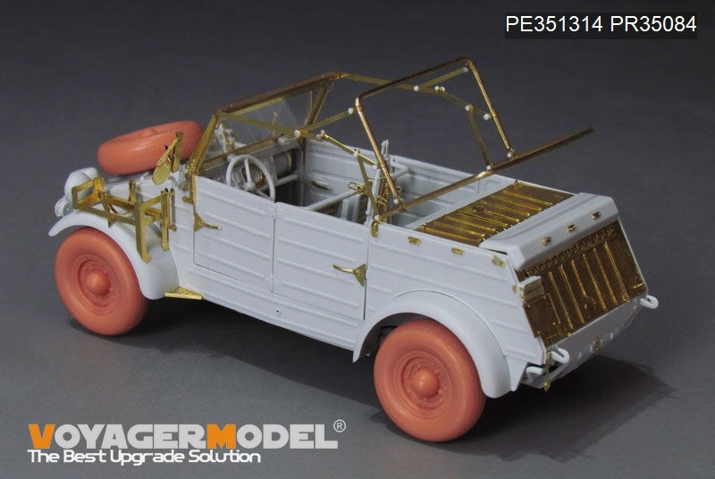 Kit de mise à niveau Voyager Model PE351314 pour Kubelwagen Type 82 (version troupes d&amp;#39;Afrique) de la Seconde Guerre mondiale, compatible avec le modèle MENG VS-015 au 1/35. – image 10