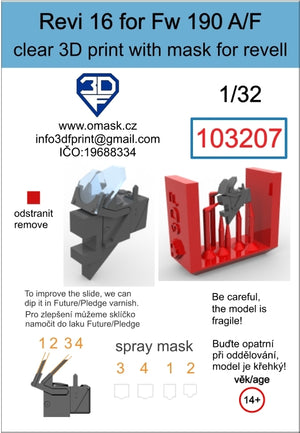 Omask 103207 Revi 16 pour Fw 190D (Hasegawa) 1/32 – Bild 2