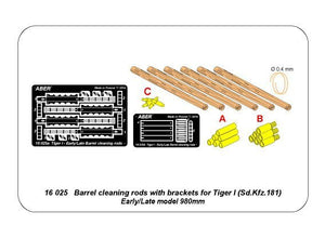 Tiges de nettoyage de canon Aber 16025 avec supports pour Tiger I – début/fin (1/16) – image 4