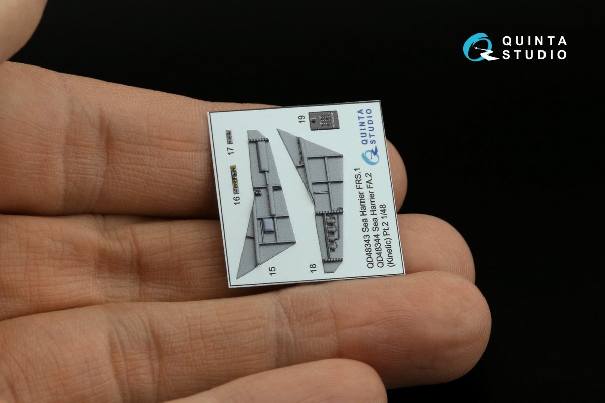 Intérieur imprimé en 3D et coloré sur papier décalcomanie (Kinetic) Quinta Studio QD48343 Sea Harrier FRS.1 1/48 – immagine 5
