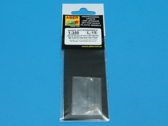 Aber 350L-15 Set of 16 pcs 37 mm L/83 barrels SK C/30 for German ships 1/350 – zdjęcie 3