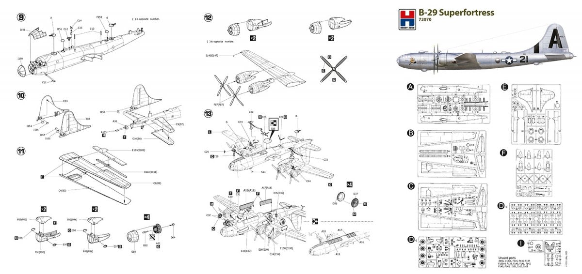 Hobby 2000 72070 B-29 Superfortress (ACADÉMIE + CARTOGRAPHIE + MASQUES) 1/72 – immagine 2