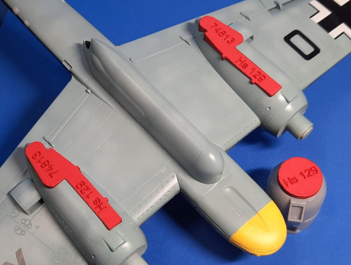 Omask 74813 Bouchons de passage de roue Henschel Hs 129 (pour Hasegawa, MN Hobby, Hobby 2000) 1/48  – imagen 2