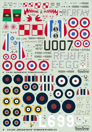 ModelMaker Decals D48170 Jan &amp;quot;Donald Duck&amp;quot; Avions Zumbach 1/48 – Bild 2