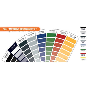 Coffret de couleurs de base pour modélisme Hataka HTK-CS100 (8 x 17 ml) – image 3