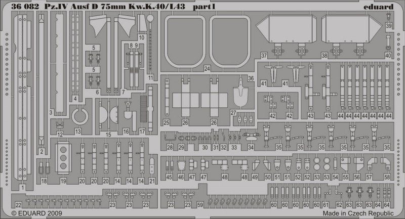 Edouard 36082 Pz. IV Ausf. Quartier D K.40/ L43 75mm 1/35 Dragon – immagine 2