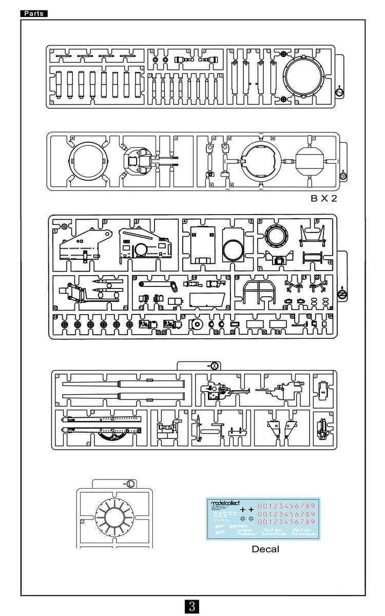 Modelcollect UA72139 Poing de guerre allemand WWII E-75 Ausf.Vierfubler Einauge [2 en 1] Janus (1/72) – immagine 4