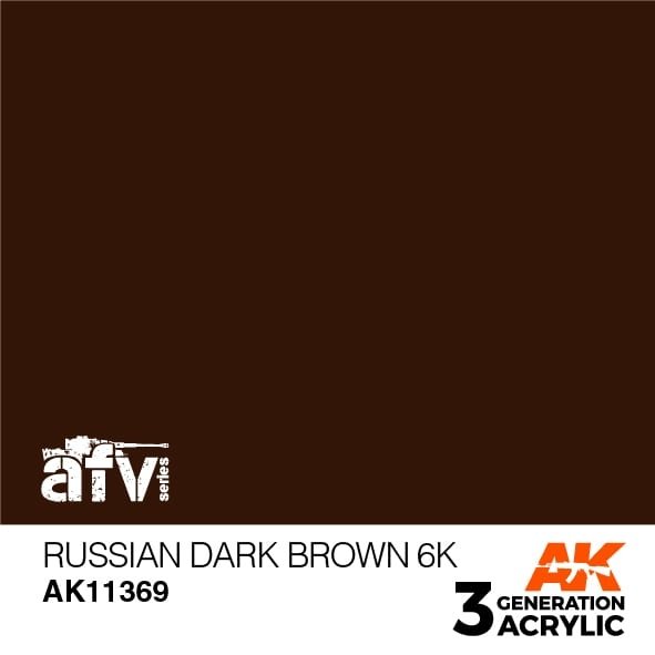 AK Interactive AK11369 Brun foncé russe 6K 17 ml