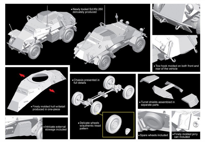 Dragon 7446 Sd.Kfz.260 Kleine Panzerfunkwagen (1/72)  – Bild 3