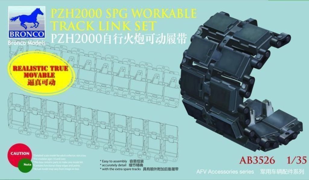 Ensemble de chenilles fonctionnelles Bronco AB3526 PZH2000 SPG 1/35