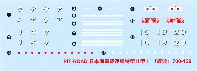 Pit-Road W246 IJN Destroyer Ayanami 1942 avec pièces de coque 1/700 – immagine 3