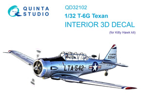 Intérieur coloré imprimé en 3D sur papier décalcomanie (Kitty Hawk) Quinta Studio QD32102 T-6G 1/32