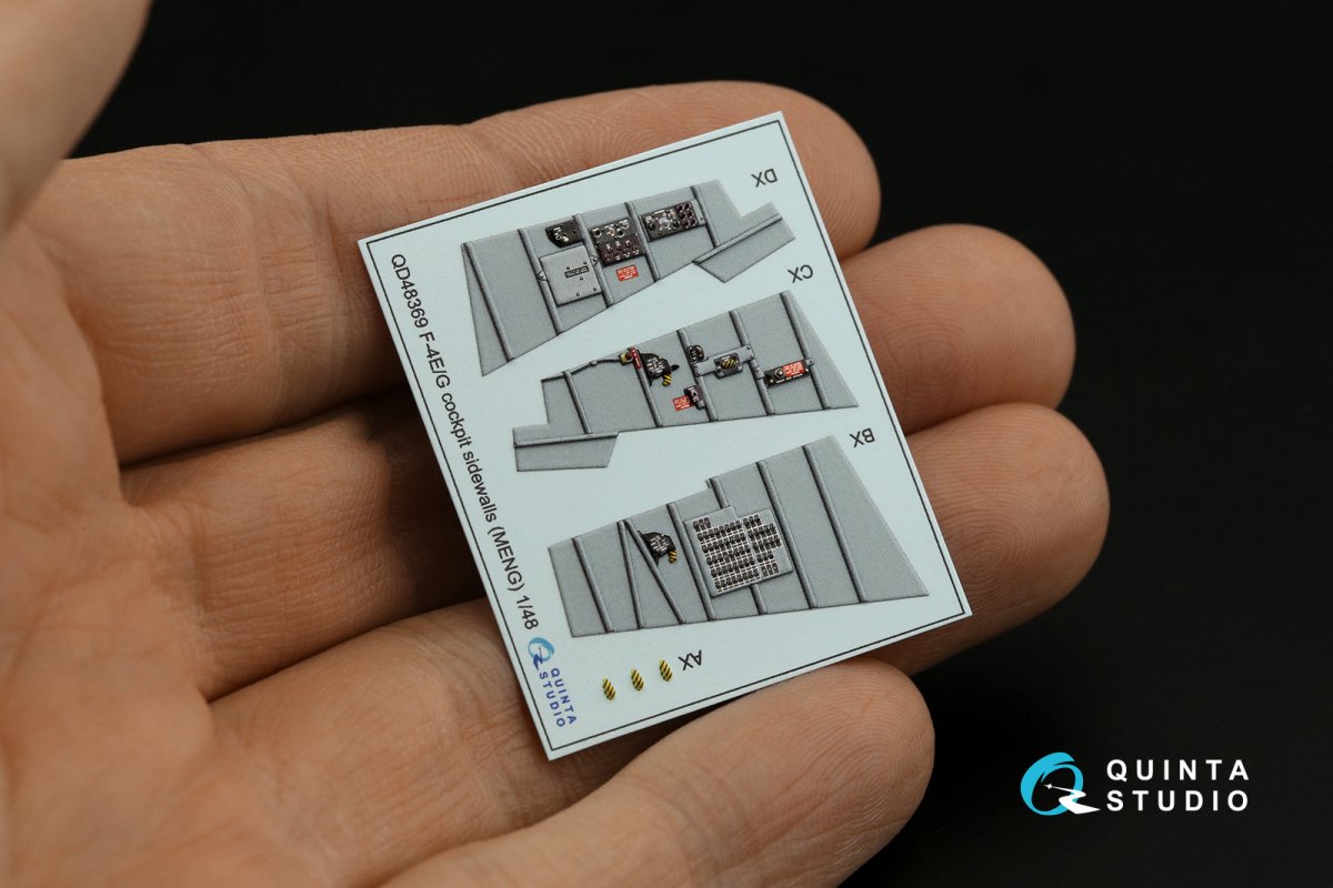 Quinta Studio QD48370 F-4E tardif sans DMAS Intérieur imprimé en 3D et coloré sur papier décalcomanie (Meng) 1/48  – immagine 9