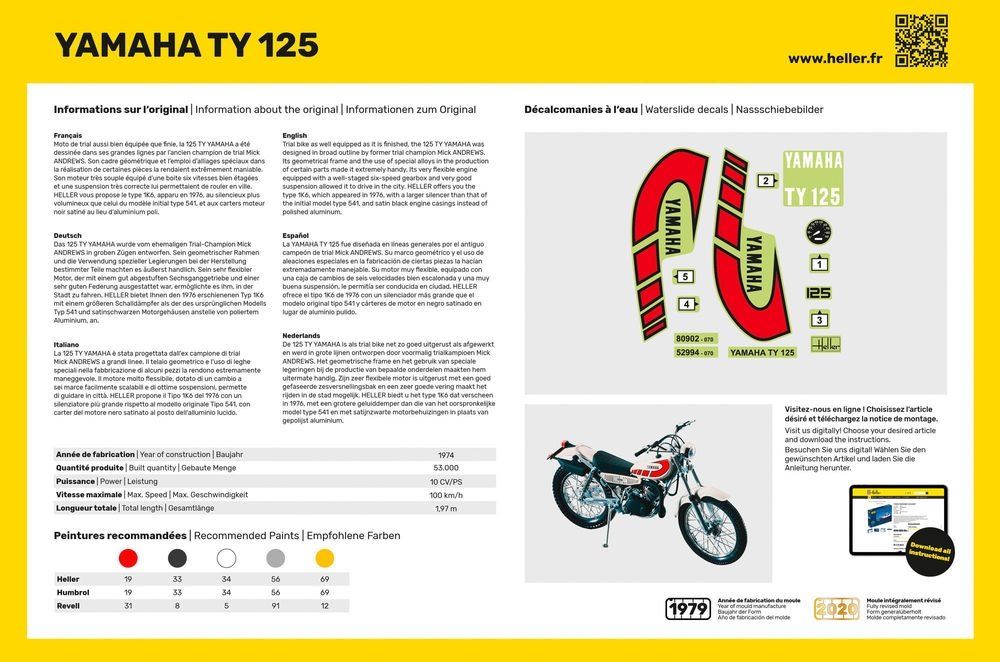 Heller 80902 Yamaha TY 125 1/8 – immagine 3