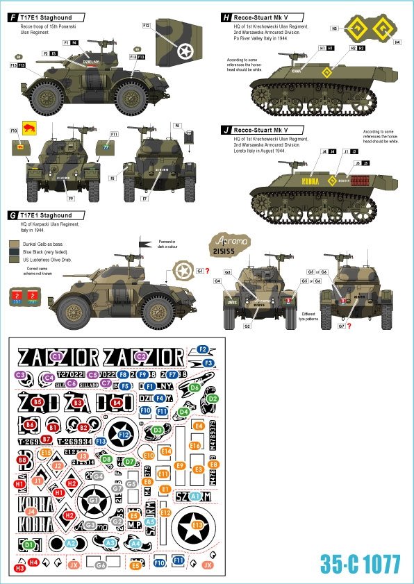 Star Decals 35-C1077 Chars polonais en Italie n° 1 1/35 – image 2
