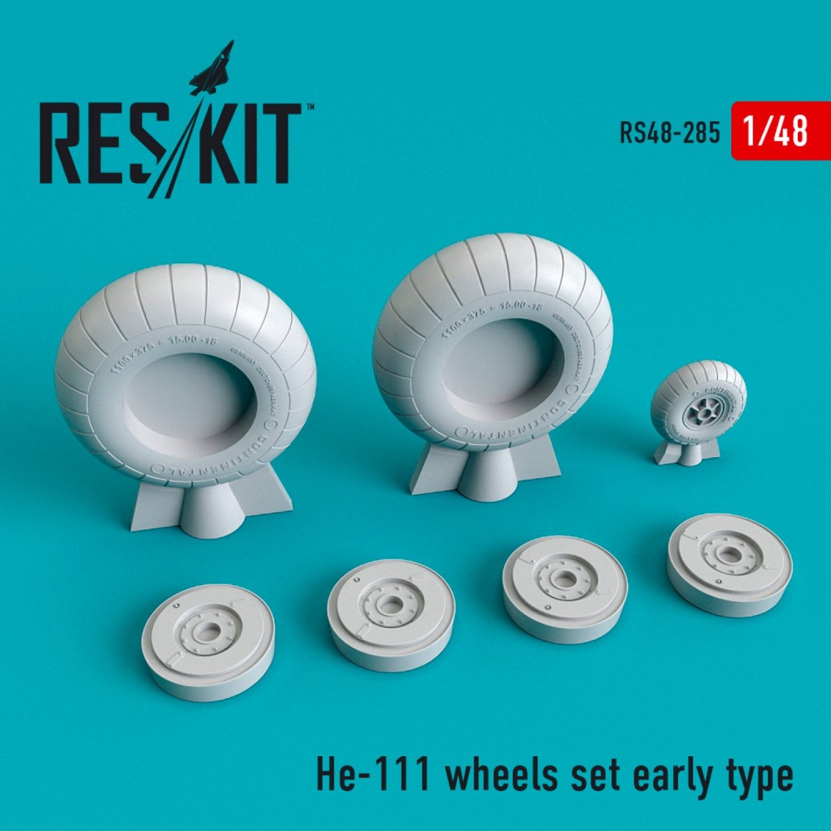 RESKIT RS48-0285 HE-111 JEU DE ROUES TYPE ANCIEN 1/48