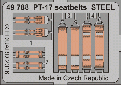 Ceintures de sécurité Eduard 49788 PT-17 en acier Revell 1/48