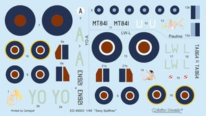 Décalcomanies Exito ED48003 Sexy Spitfires - Supermarine Spitfire LF Mk Vb - VIII - IXe 1/48 – immagine 2