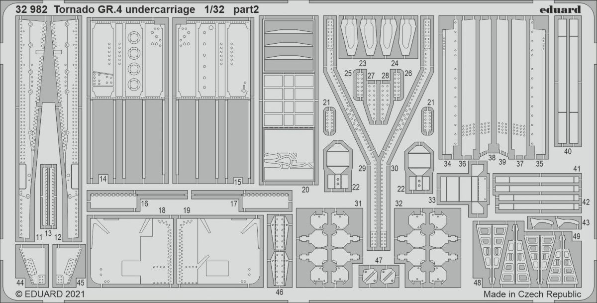 Eduard 32982 Tornado GR.4 undercarriage for ITALERI 1/32 – zdjęcie 2