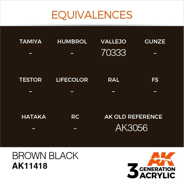 AK Interactive AK11418 Brown Black 17ml – zdjęcie 3