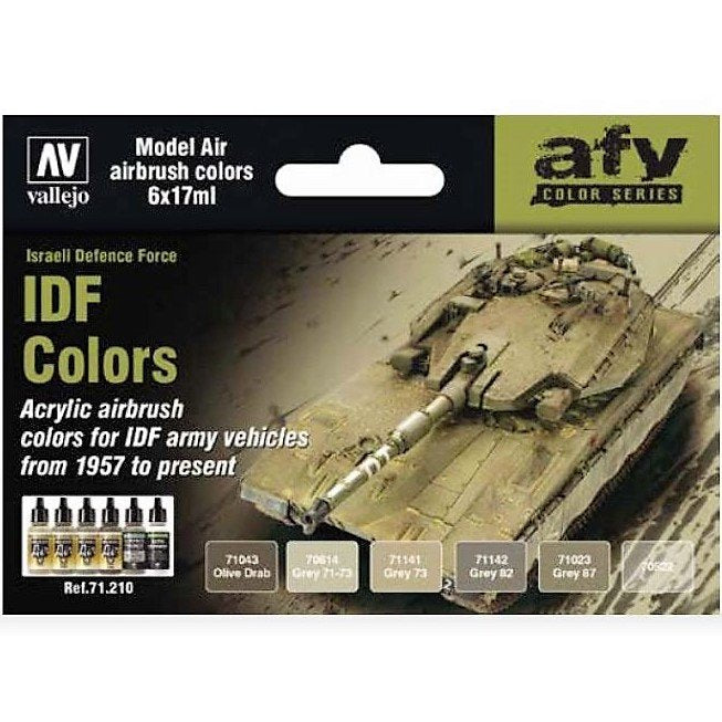 Vallejo 71210 Couleurs de l'armée IDF 1957 (6x17ml) 
