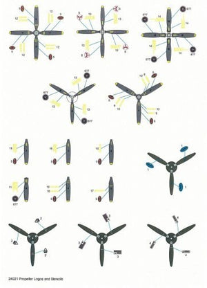 Logos et pochoirs d&amp;#39;hélice Techmod 24021 / Marquages ​​d&amp;#39;hélice 1/24 – image 2