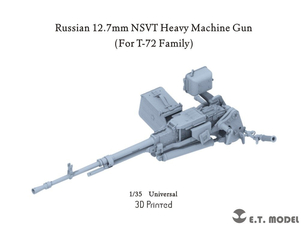 Maquette ET P35-250, mitrailleuse lourde russe NSVT de 12,7 mm pour chars de la famille T-72 (impression 3D), échelle 1/35