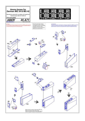 Boîtes de munitions Aber 35A071 pour MG 34 et MG 42 allemandes (1/35) – Bild 4