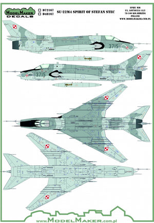 ModelMaker Decals D48167 Su-22M4 Esprit de Stefan Stec 1/48