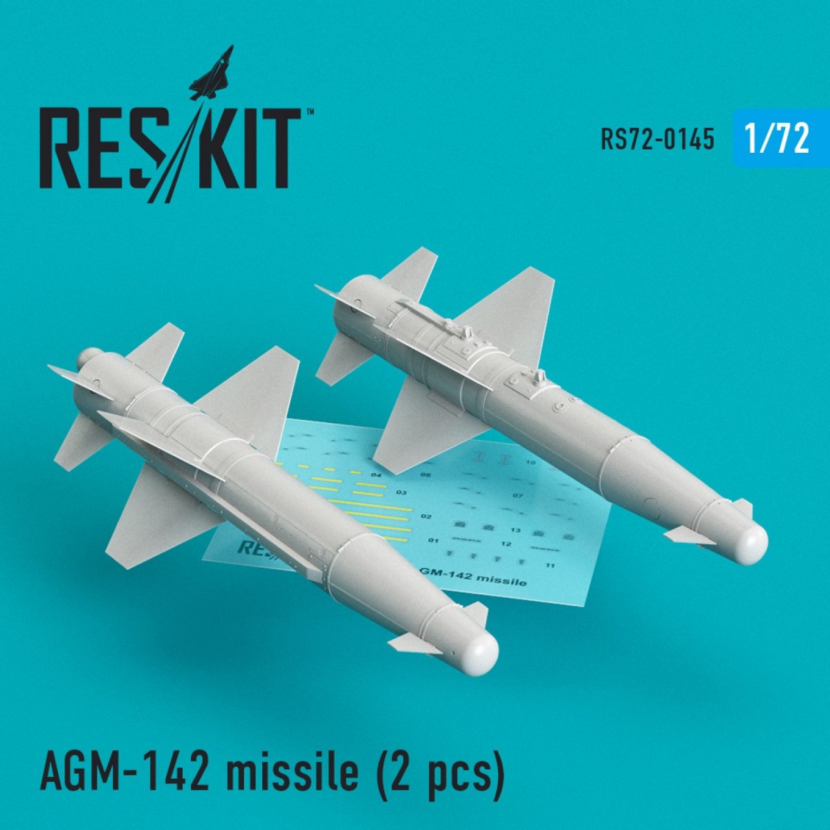 RESKIT RS72-0145 MISSILES AGM-142 (2 PIÈCES) 1/72