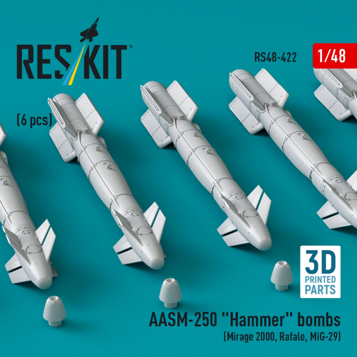 RESKIT RS48-0422 AASM-250 « Marteau » (6 pièces) (Impression 3D) 1/48